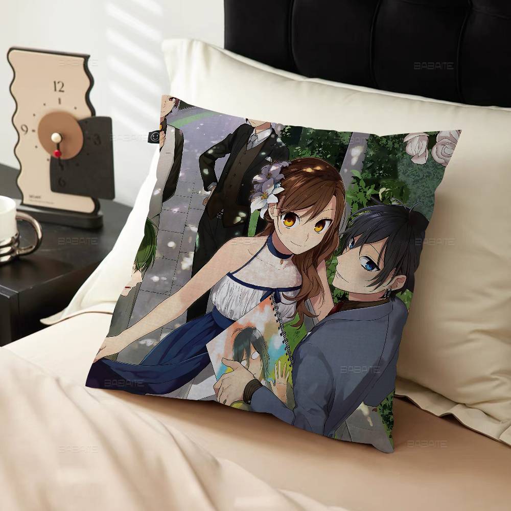 Horimiya Anime Cushion Cover Car Throw Pillow Case For Sofa Car Christmas Gift 40x40cm 45x45cm
