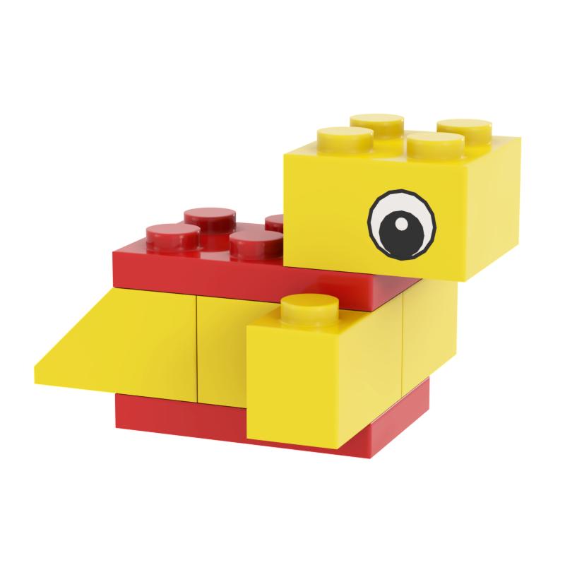 Duckling Sheep Building Blocks DIY Infant Carriage Educational Toys for Kids Creative MOC Bricks Gift