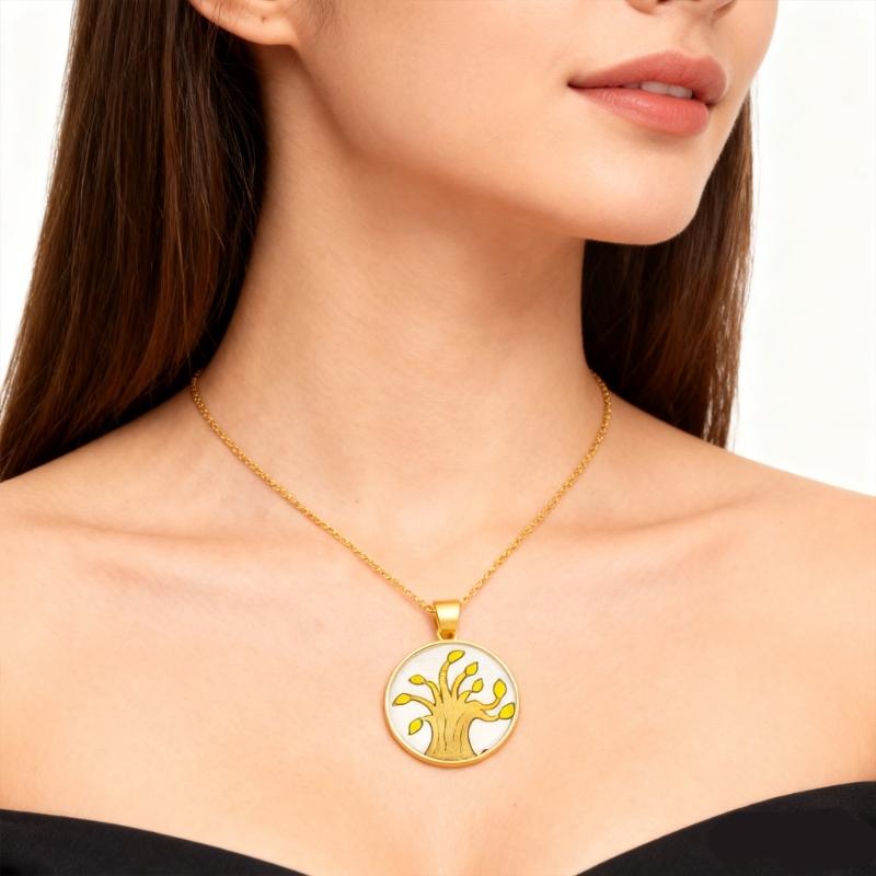 

70Pcs Iron Pendant Trays Includes 70 Glass Charm and 70 Hanging String Jewelry Crafting Accessories for Necklace Charm China Mainland