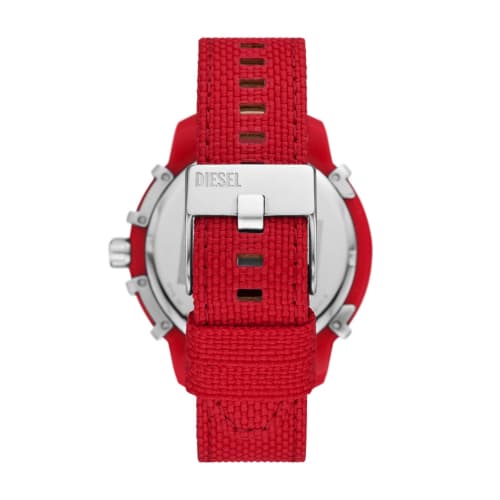 Diesel Griffed Analog Red Dial Men's Watch - DZ4620, Red, Strap