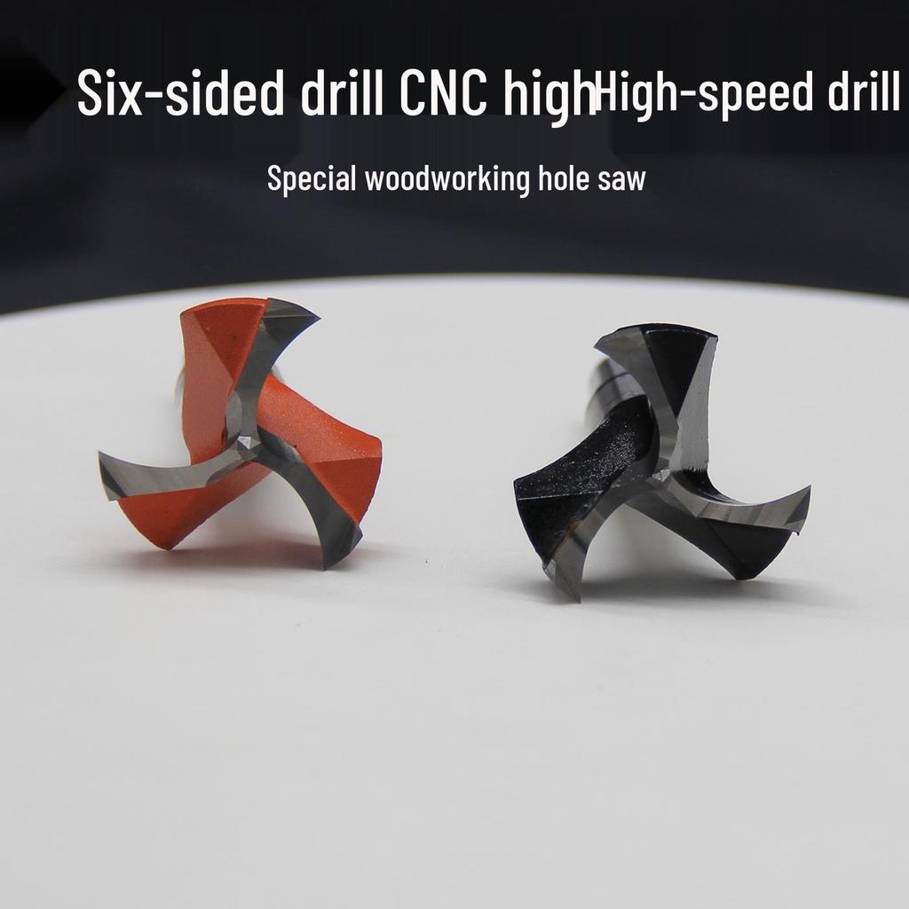 Yasen CNC Woodworking Three-Flute Spiral Drill Bit and Hole Opener