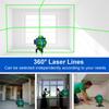 16/12/8 Line 360° 4D Green Light Laser Level Horizontal Vertical Cross Spirit Level Measure Tool Kit