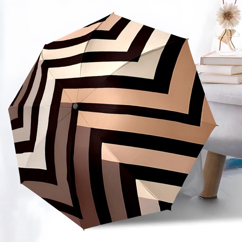 

1pc Maze Pattern Automatic Opening/Closing Folding Umbrella with 8 Ribs, Portable Sunshade Umbrella Birthday and Holidays gifts yy250105120