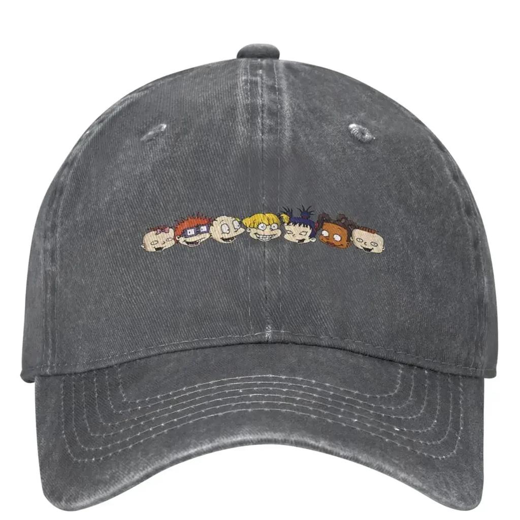Funny Film Rugrated Character Headshots Line Up Casual Baseball Cap Summer Trucker Hat Snapback Cap Unisex Retro Baseball Caps