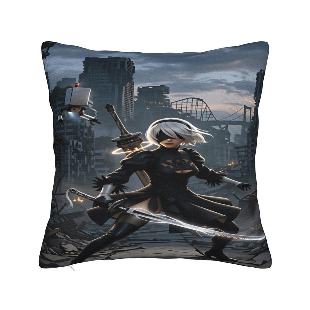 Game N-Nier Automata Pillowcases Novelty Pillow Case For Living Room Bed Chair Custom Pillow Cover