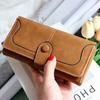 Stylish Vintage Pu Leather Long Wallet For Women With Magnetic Closure And Soft Texture