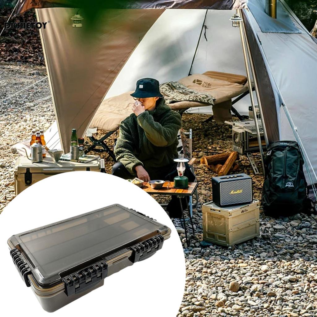 Fishing Tackle Boxes Organizer Waterproof Lure Box with Removable Dividers for Lines Hooks Small Fishing Accessories