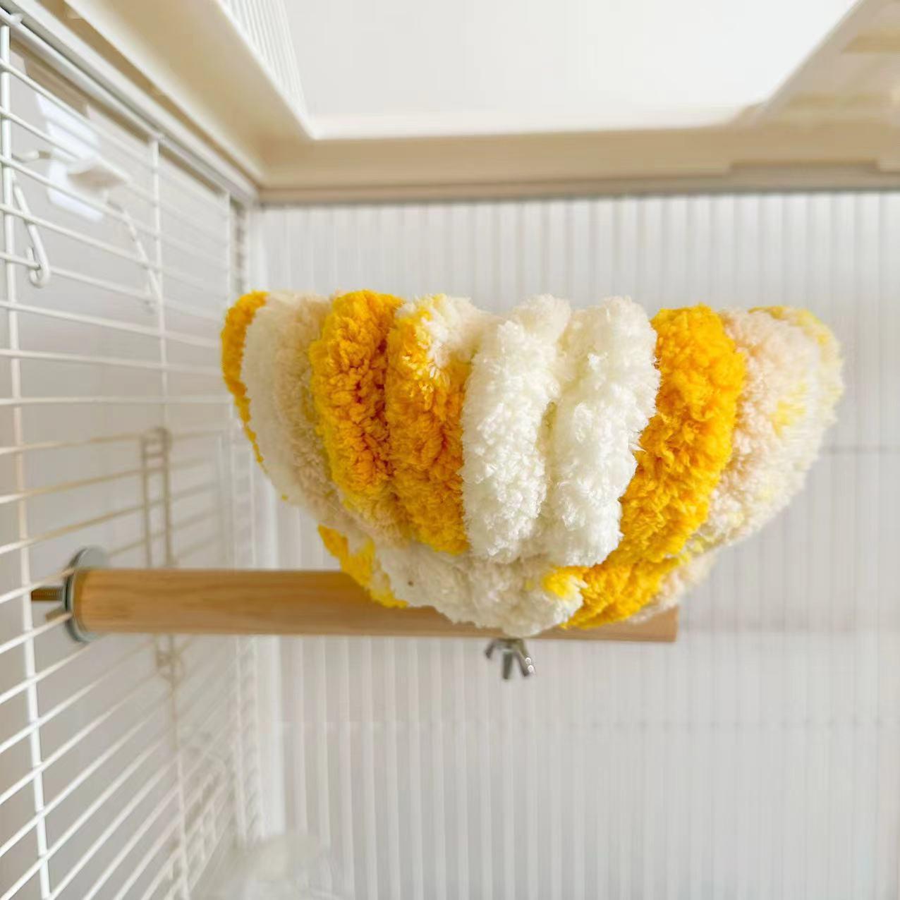 Cozy Parrot & Hamster Swing Nest - Cotton Hanging Bird Cage Toy