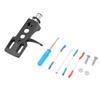 Vinyl Stylus Holder Aluminium Alloy Vinyl Record Phonograph Cartridge Holder with 4 Connection Wires