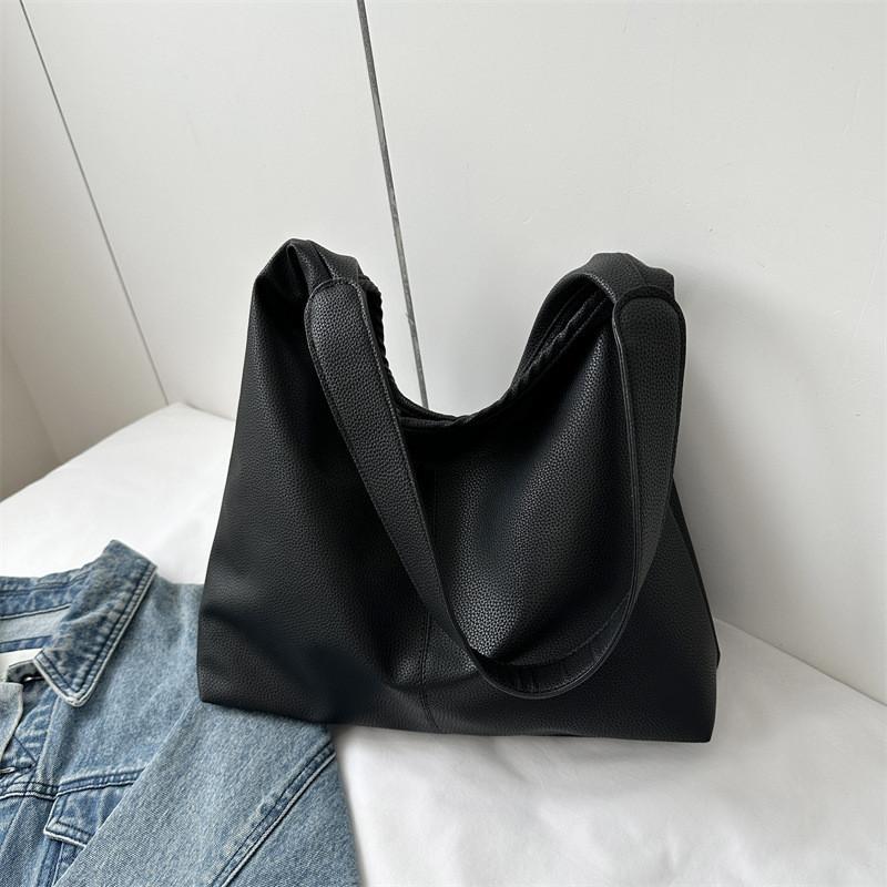 

Large Capacity Stylish Pu Tote Bag For Women 2023 Summer Casual Design In Black White Khaki Or Coffee