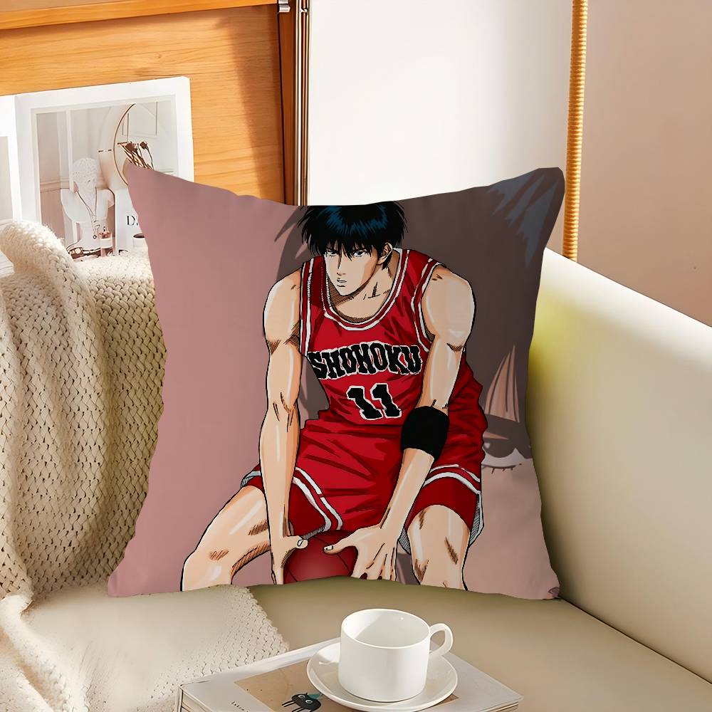 R-Rukawa Kaede Decorative Room Aesthetics Pillow Case Home Decor Bedroom Sofa Bed Couch Pillow Cover 45x45