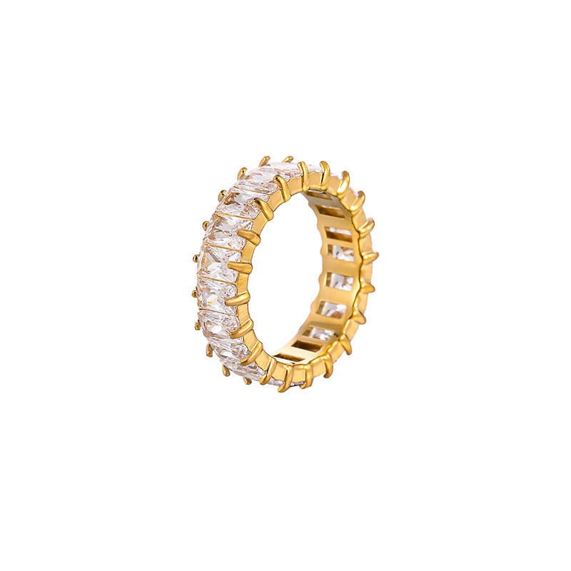 Accessories Personality Advanced Sense Index Finger Ring Color Ring Women'S Fashion Color Zircon Ring