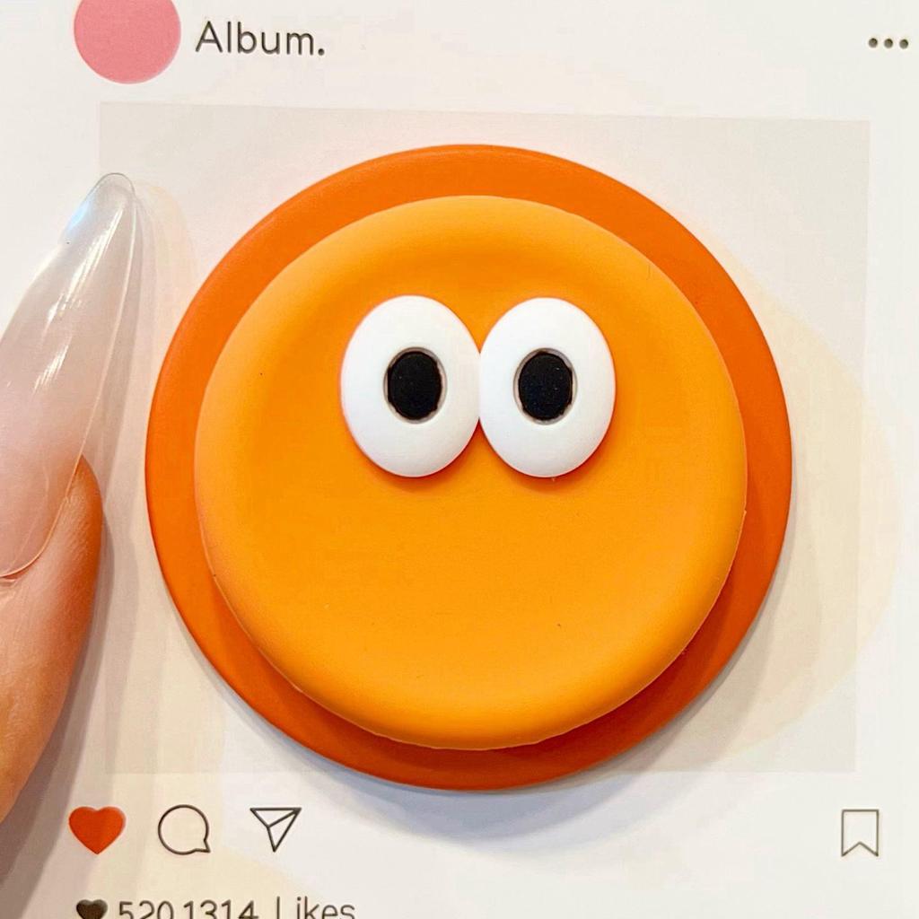 Dopamine Cartoon Eyes MagSafe Silicone Stand with Retractable Airbag