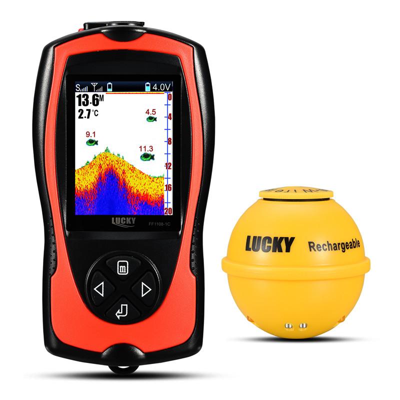 FF1108-1CWLA Rechargeable Wireless Sonar for Fishing 45M Water Depth Echo Sounder Fishing Finder Portable Fish Finder