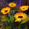 Waterproof Landscape Lawn Lamp 3 Heads Solar Stake Light Solar Sunflower LED Light  Patio Walkway