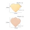 Wholesale 5pcs/lot Polished Stainless Steel Heart Tags Charms for DIY Jewelry Making Personalized name logo disc