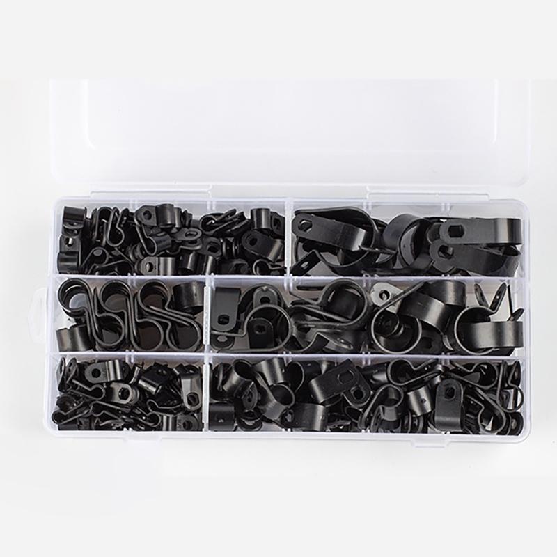 200Pcs Nylon Cable Clip Wire Clamp Mounting Cord Fasteners Nylon Cord Fastener Clips for Wire Management Enduring