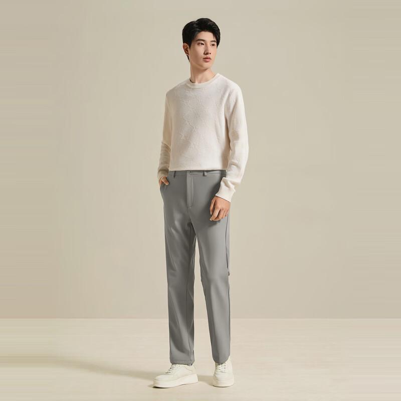 SEVEN Men's Fleece-Lined Stretch Business Casual Trousers