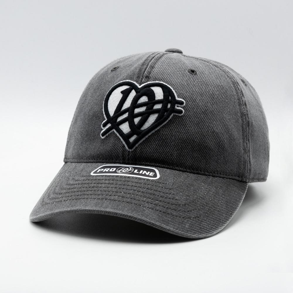 Wieoldeuwoldeu Heart Logo Pigment Ball Cap Black