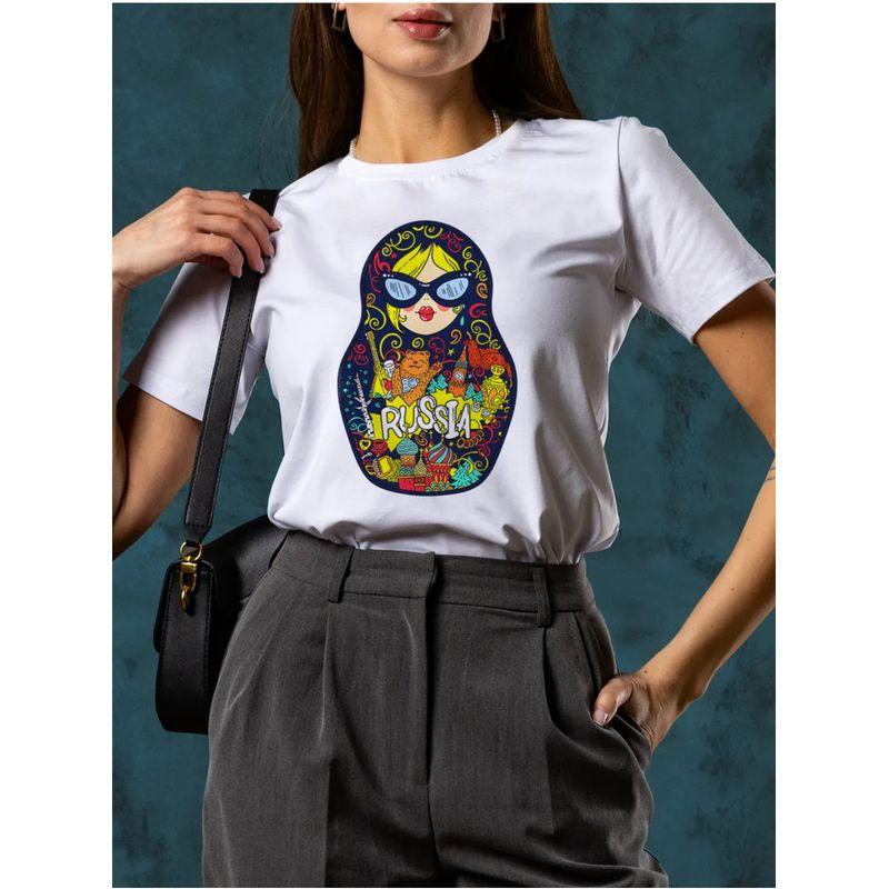 Western Style New Fashion Casual Loose Print Short Sleeve Cotton T-shirt Top Printed T-shirt Top