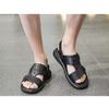 Fashion Summer Fashion Leather Men's Sandals Designer New Slip-on Soft Sole Outdoor Beach Man Shoes Indoor Casual Male Slippers