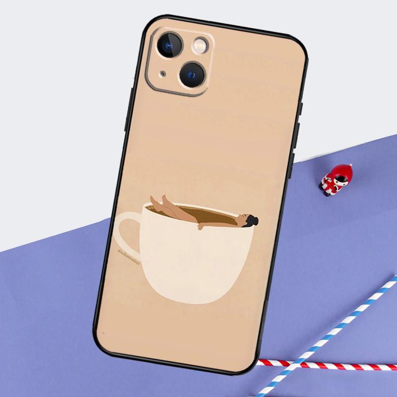 Coffee Caffeine Lover Phone Case For iPhone 16 Pro Max 11 13 14 15 Pro Max 12 Mini XR 16 15 Plus 16e Back Cover