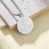 Guardian Angel Coin Pendant Necklace Stainless Steel Engraved Christian Catholic Protective Amulet Medal Jewelry For Men Women
