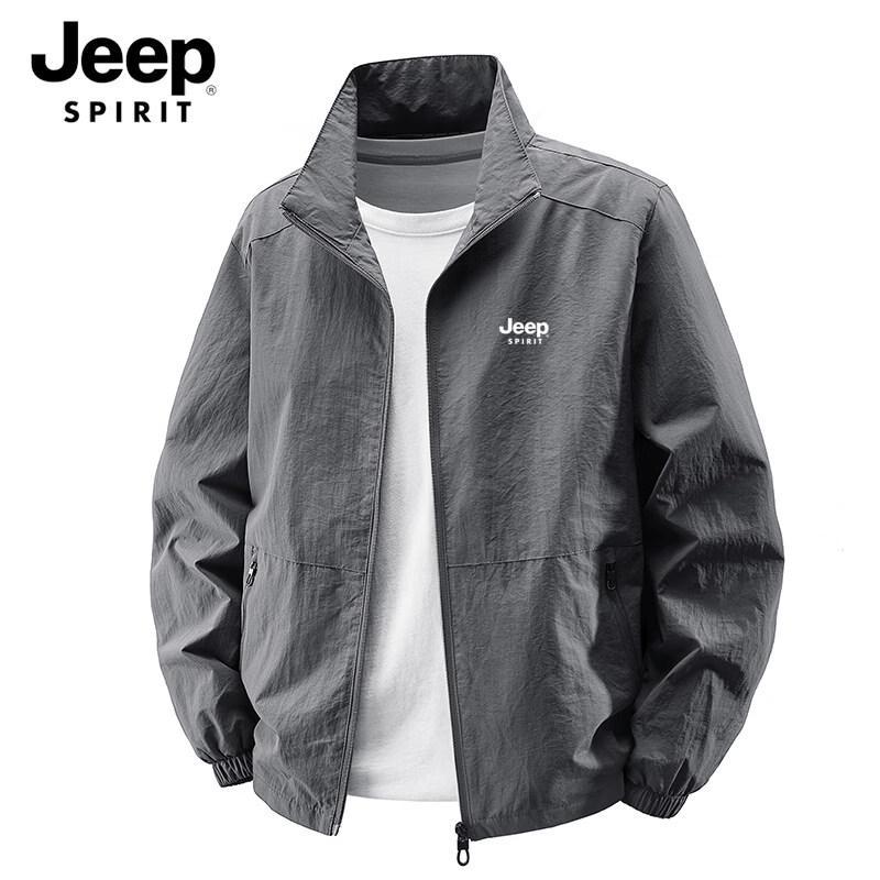 

JEEP SPIRIT Men s Casual Plus Size Stand Collar Outdoor Jacket 5XL