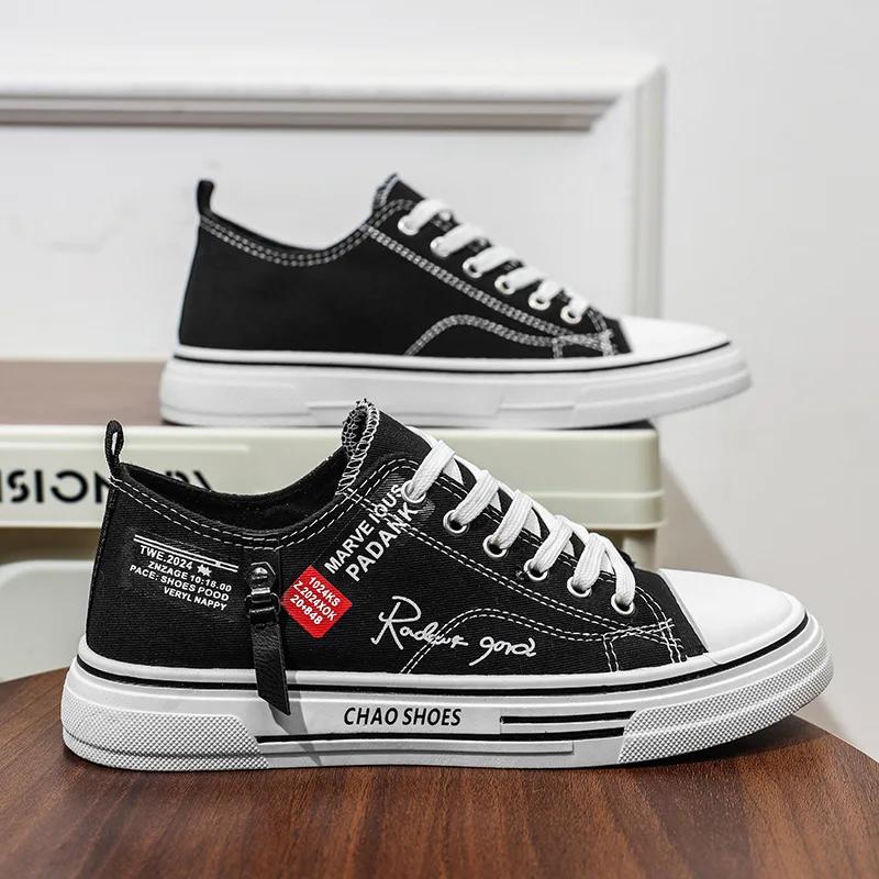 2025 Vară Nou Pantofi de Pânză cu Talpă Joasă pentru Bărbați Respirabili Casual Versatili Studențești Adidași Trendy pentru Tineret