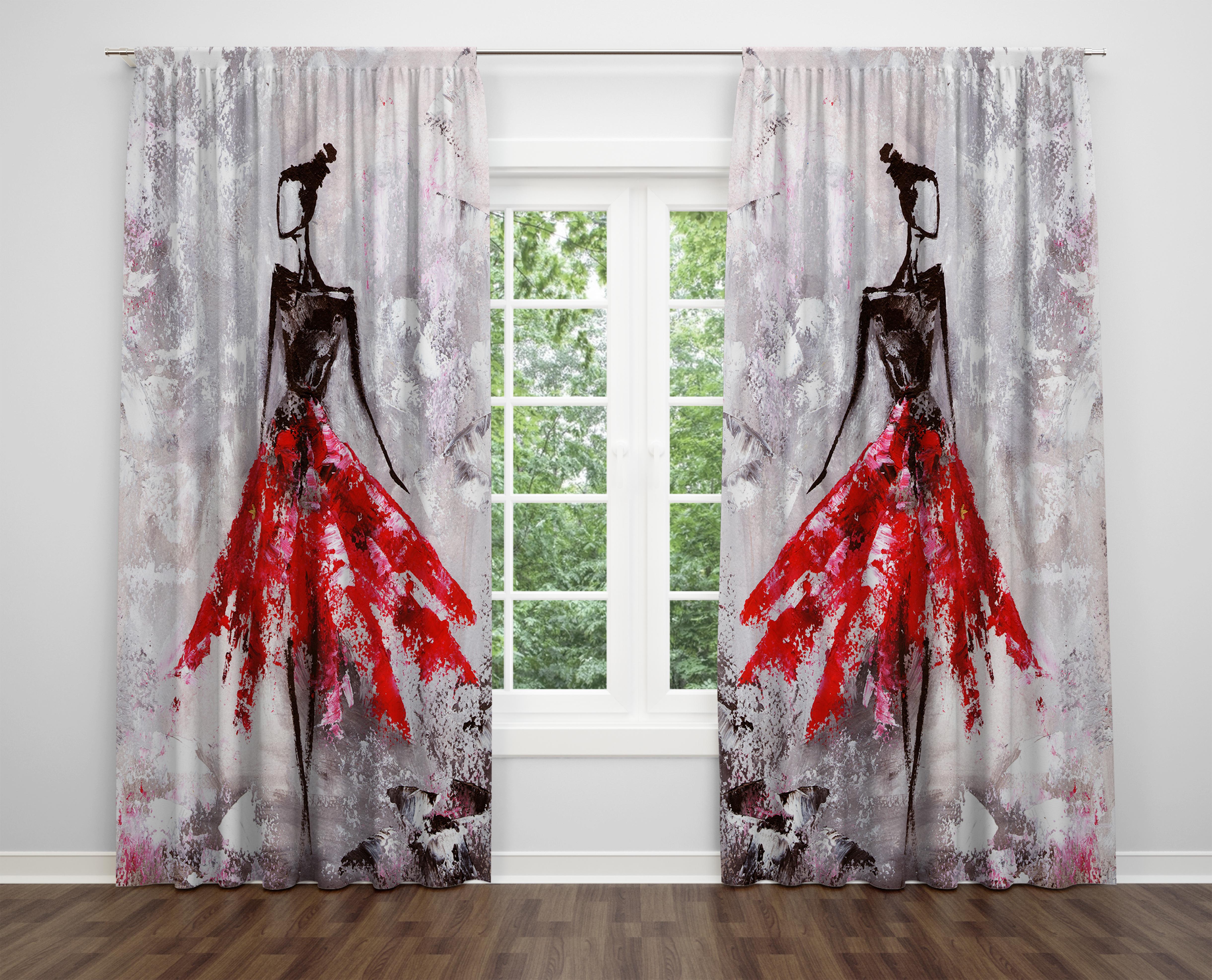 

Декоративний дизайн, високоякісна бавовняна тканина, ви можете вибрати одну або подвійну фіранку з крила 1 piece різнокольоровий