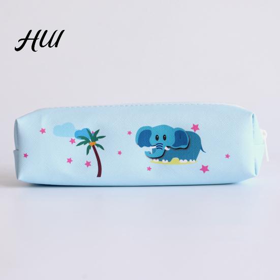 Lightweight Kids Pen Bag Cute Animal Pencil Case, Cartoon for Students, Anti-stain Holder Large Capacity Stationery Organizer School, Cylinder Zipper
