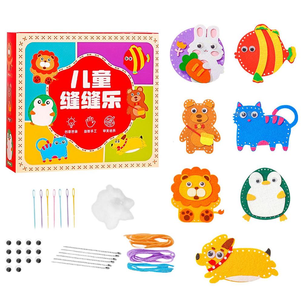 

1 box Kids Creative DIY Non-woven Cartoon Handmade Decoration Kit Kindergarten Teaching Aids Creative Gifts Pendant Material Kit