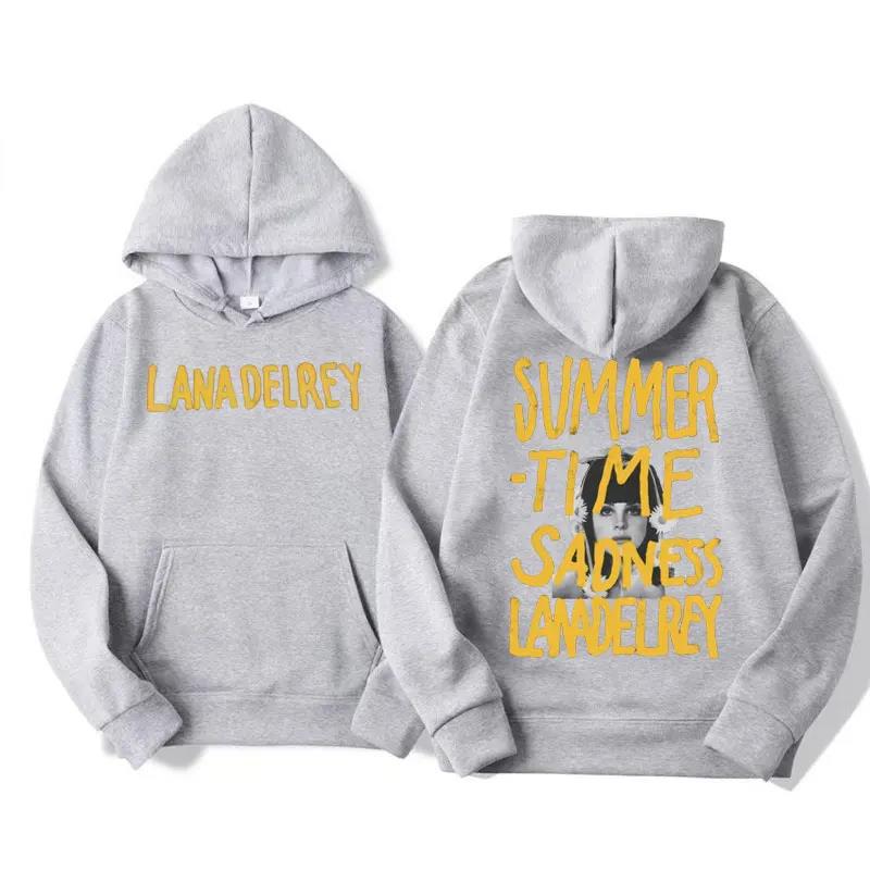 Singer Lana Del Rey Summertime Sadness Hoodie Vintage Unisex Pullover Vintage Graphic Hoody Tops Oversize Clothing