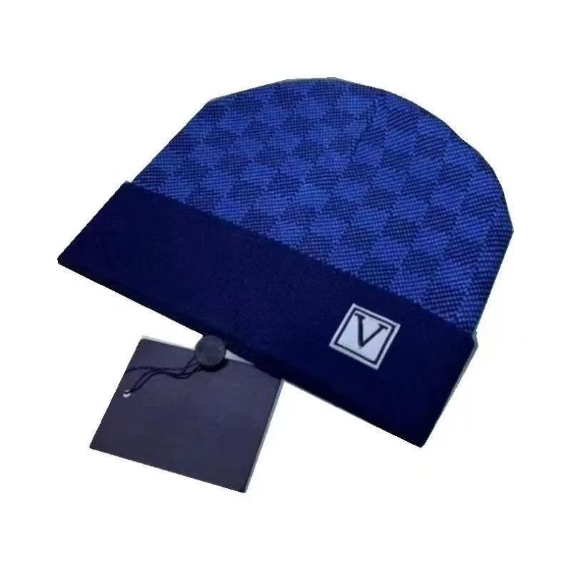 2026 New Warm Knitted Punk Style Plaid Beanie Hat with Pattern Design Stylish Cuffed Skull Cap for Unisex Cold Weather