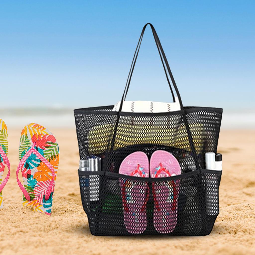 Beach Bag Shoulder Storage Handbag for Travel Vacation Camping Trip Swimming