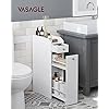 VASAGLE Kleines Badezimmerschrank, Schmale Badezimmer-Aufbewahrungseinheit, Badezimmer-Organizer, Freistehender Toilettenpapier-Aufbewahrungsschrank mit Ausziehbaren Schubladen