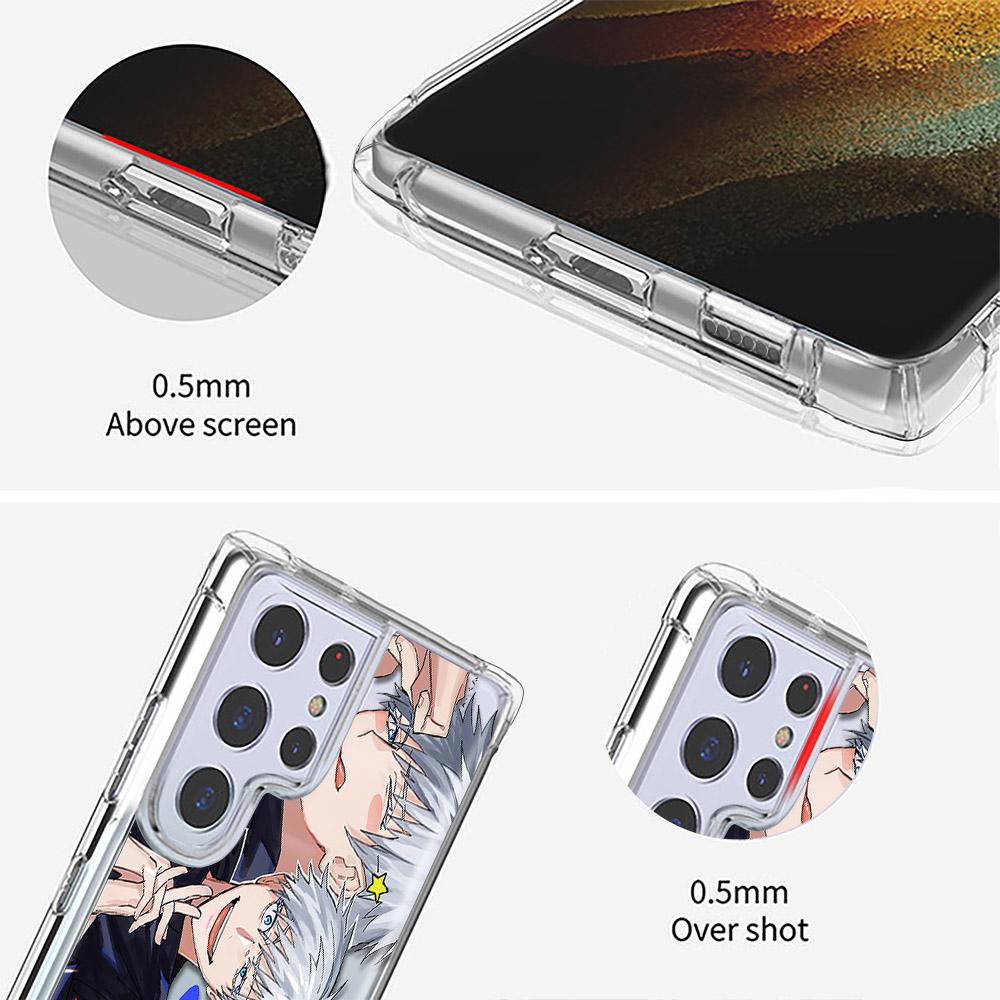 Transparent Phone Case For Samsung S10 S20 Fe S21 S22 S8 S9 Plus S21ultra Shockproof Cover Japan Anime Jujutsu Kaisen Shell Capa
