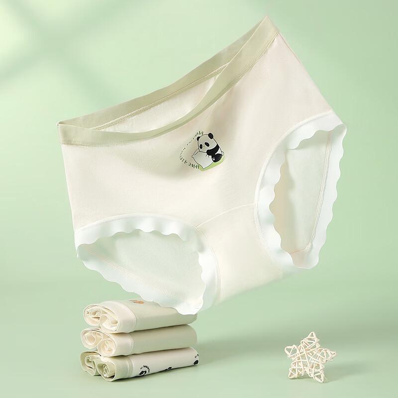 Fenteng Ke'an Women's Cartoon Panda Modal Underwear 4-Pack
