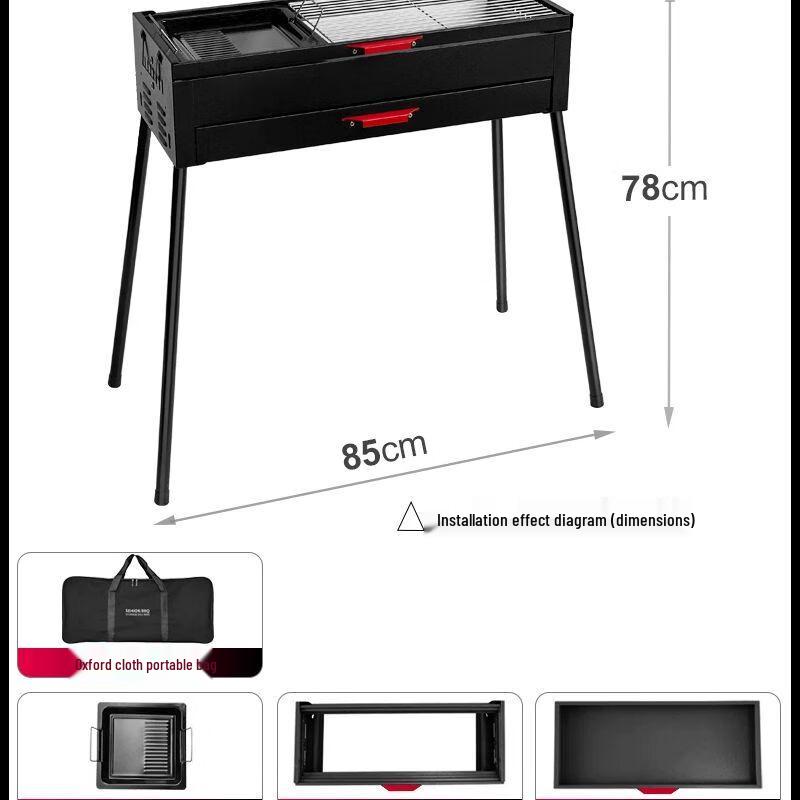 Outdoor Multifunctional Charcoal BBQ Grill
