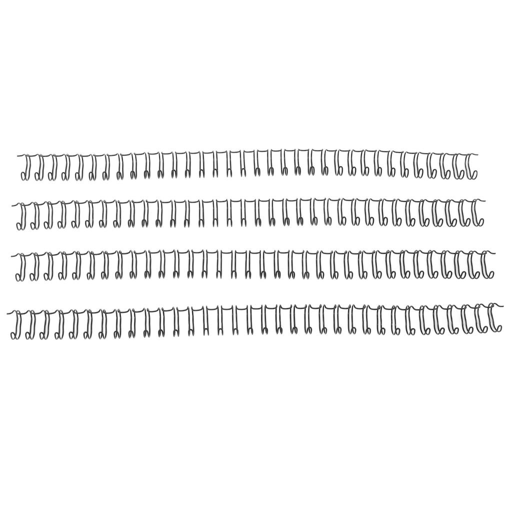 100Pcs Double   Wire Binding Spine 60 Sheet Capacity 3:1 Pitch 34   9.5mm Diameter Set Kit for   Paper