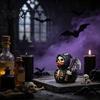 Dekorative Figur für Bar Halloween Sensenmann Ente Harzfigur Dunkel Gotische Sense Statue Totenkopf Ornamente Heim Schreibtisch Dekor Gruselige Sammlerfigur