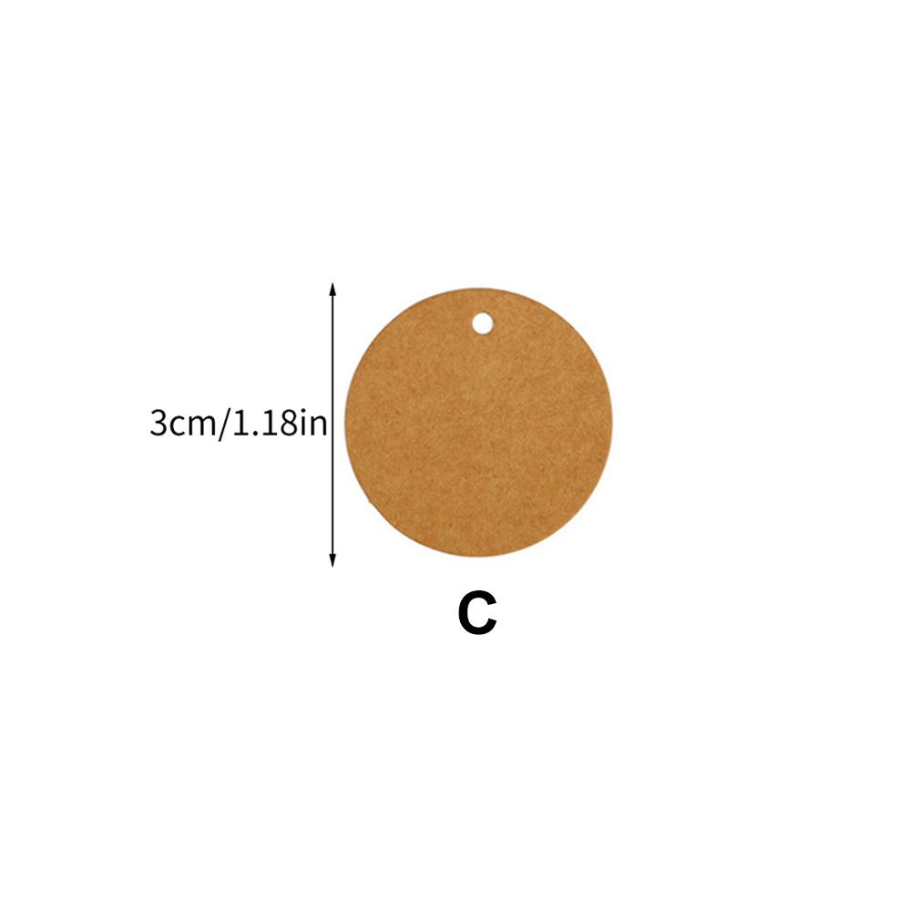 Xiaomi 100Pcs Round Tags 3/4/5cm Circle Kraft Paper Blank Gift Tags Price Tags with Hole Hang Tag for Craft Birthday Wedding Christmas450000