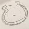 European and American Ornament INS Vintage Thick and Thin Chain Layered Double-layer Necklace Hip-hop Street Style Unisex Necklace