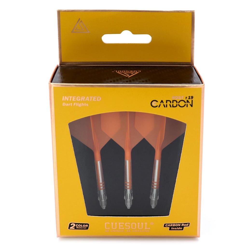 CUESOUL Integrated Flight ROST AK57 T19 Carbon Fiber Shaft Standard Shape 3pcs CS-AK57XB10-4