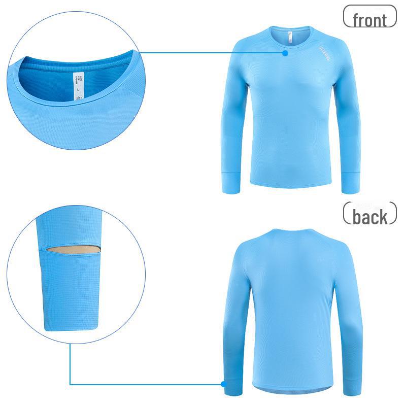 

Ультралегкая быстросохнущая футболка с длинным рукавом для бега на марафоны XX-Large