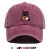 pc Worker Cat Pattern Printed Baseball Cap Vintage Illustration Style Design Trucker Hat Comfortable and Breathable Stylish