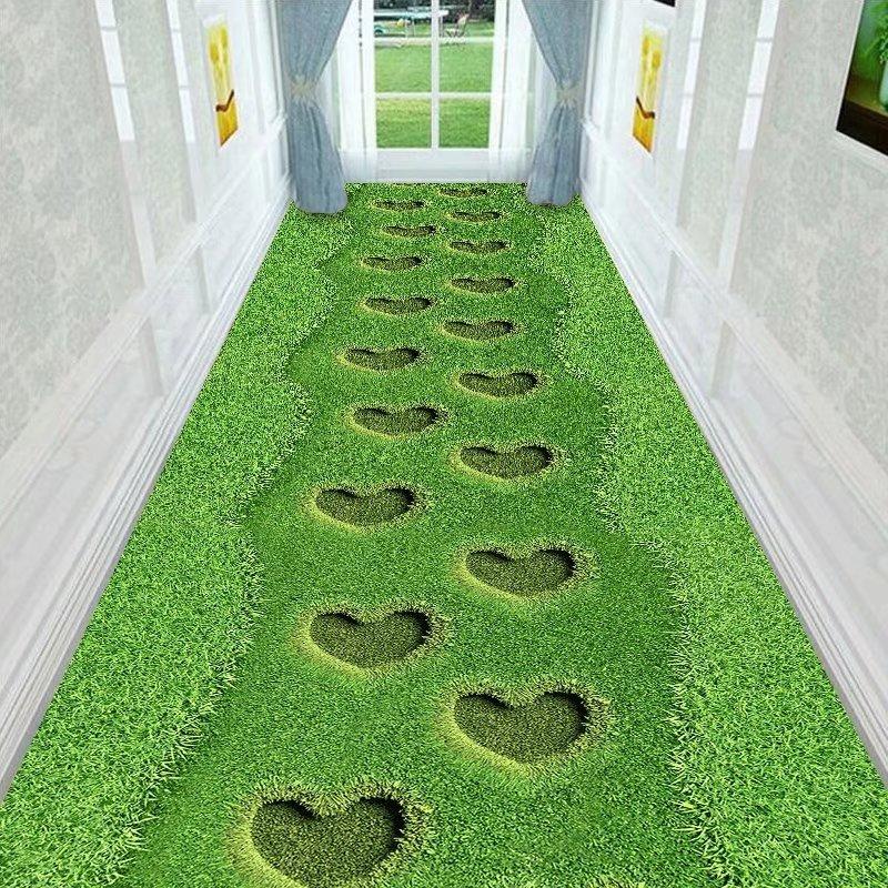 3D Three-dimensional Corridor Long Carpets Grass Stone HALLWAY Rug Can Be Customized Runner Carpet Paved Pastoral Road Stair Mat