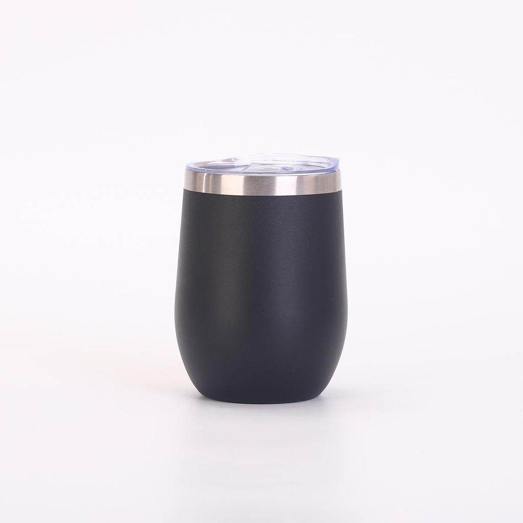 12oz Eggshell U-Shaped Stainless Steel Vacuum Insulated Cup - Customizable Red Wine Glass