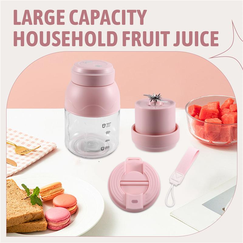 A25F-Juicer Cup Cordless Portable For Making Milkshakes And Smoothies, Large Capacity With Straw Ton And Ice Functionality