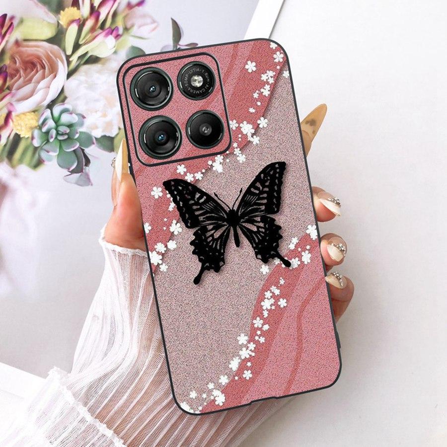 For Motorola Moto G67 MotoG77 Case New Luxury Painted Cover Black Silicone Soft Phone Case For Moto G77 G 67 Back Cover Bumper